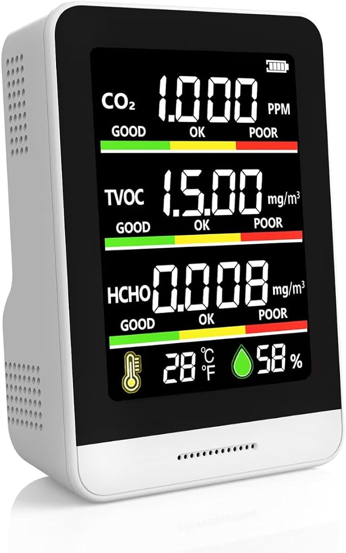 22 HOBBIES Air Quality Monitor Indoor, 8-in-1 Smart Air Quality Tester by Unknown