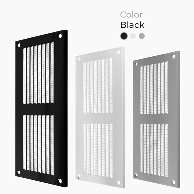 HVAC OV 8" x 4" Inch Black Metal Vent Cover – Ceiling Vents Covers - Image 6