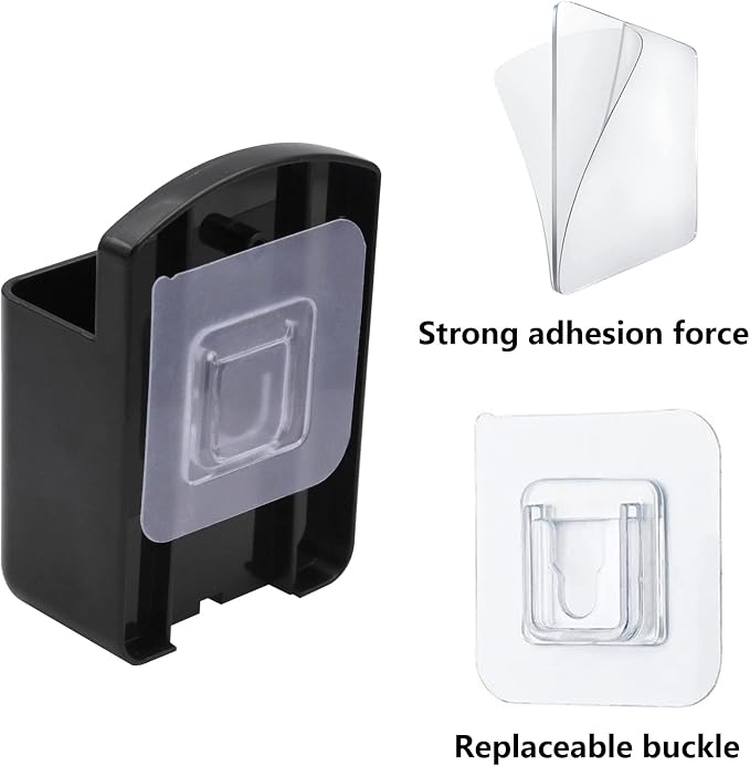 2 Pack Self Adhesive TV Air Conditioner Remote Control Holder Wall Mount - Image 3