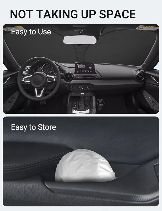 Proadsy 2026 Upgrade Front Windshield Sun Shade Foldable Sunshade Protector - Image 8
