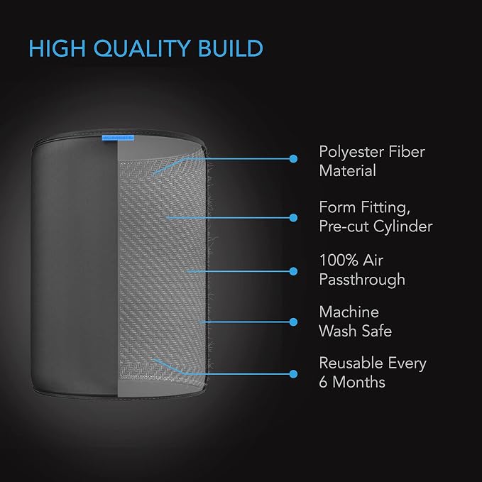 AC Infinity Pre-Filter Cloth 4”, Replacement Inline Filter Sleeve 2-Pack - Image 3