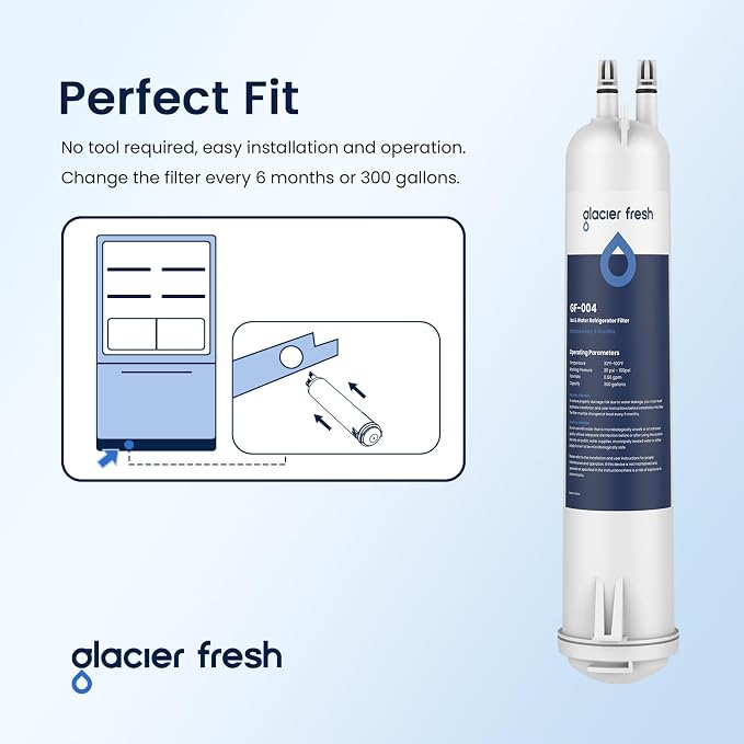 GLACIER FRESH EDR3RXD1 Refrigerator Water Filter, Compatible - Image 5