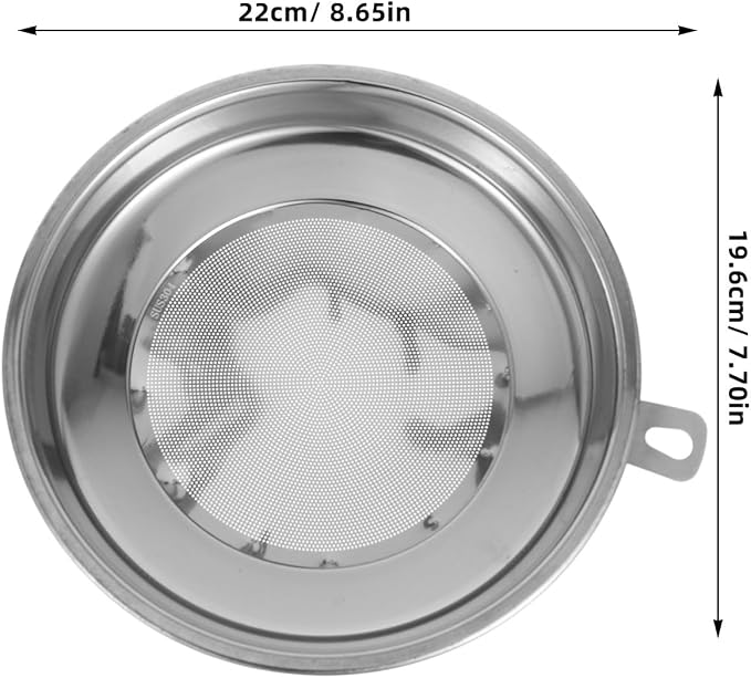 Homoyoyo Stainless Steel 304 Fine Mesh Food Strainer 20cm Cooking Oil Filter - Image 2