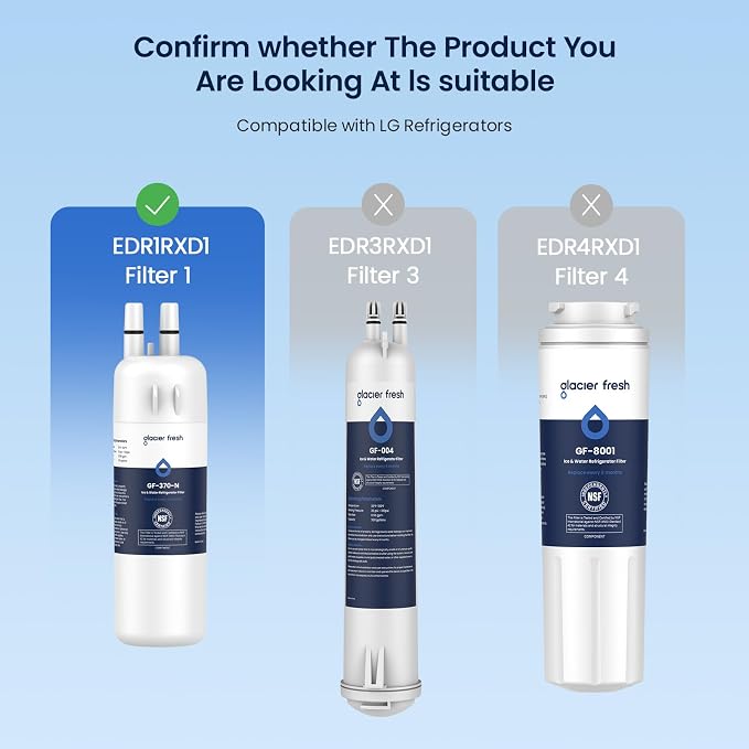 GLACIER FRESH EDR1RXD1 Refrigerator Water Filter Compatible - Image 2