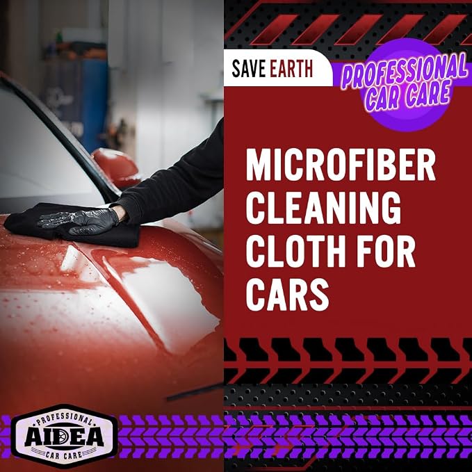 AIDEA Microfiber Cleaning Cloth Black, Microfiber Towels - Image 4