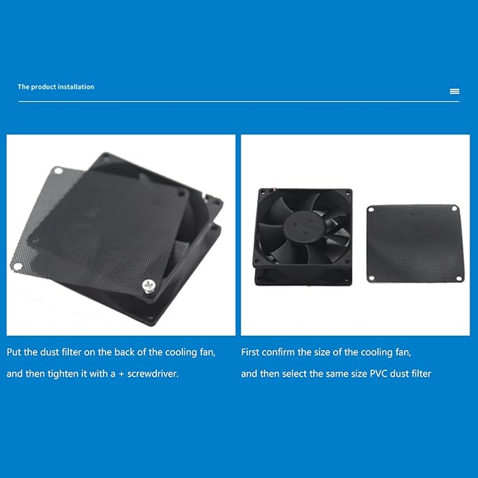 Computer Chassis Fan Filter Mesh Frame PVC - Image 8