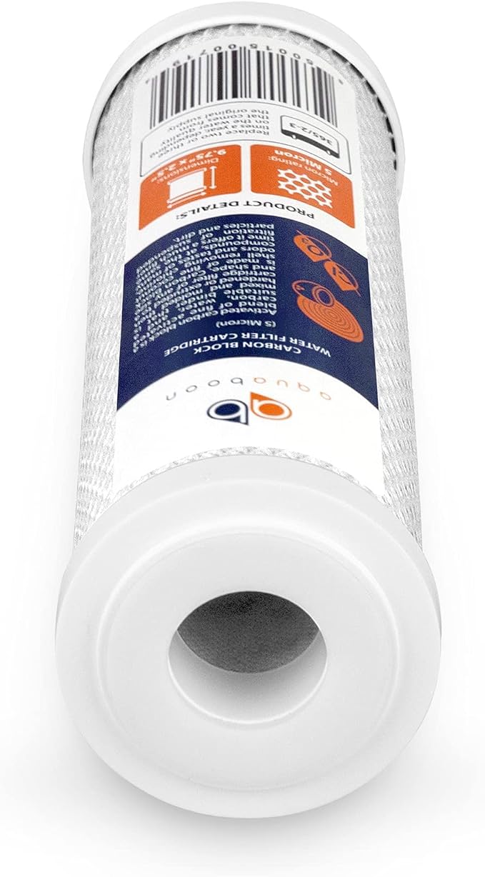 Aquaboon 5 Micron 10 x 2.5 Carbon Block Water Filter Cartridge CTO Whole House - Image 3