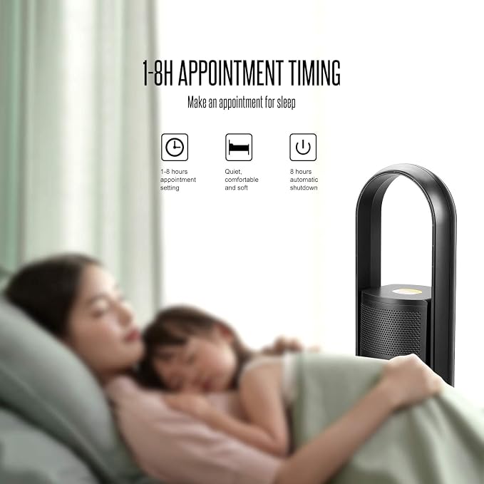 ULTTY Bladeless Tower Fan and Air Purifier in one, 23.5" Quiet Oscillating Fan - Image 7