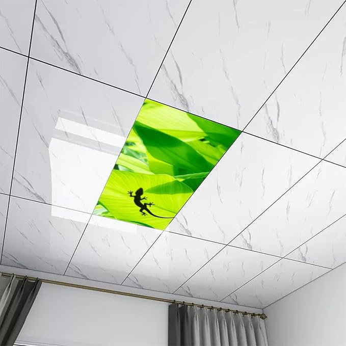 2PCS Fluorescent Light Covers for Classroom Ceiling Lights Magnetic Light Covers - Image 8