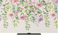 Spring Flowers on Retro Linen Indoor TV Cover, Elastic TV Screen Protector Farm by Unknown