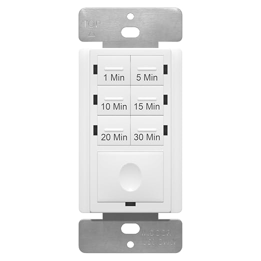 ENERLITES 30-Minute No Neutral Countdown Timer Switch, 1-5-10-15-20-30 Min by Enerlites
