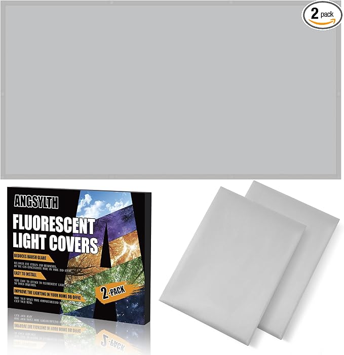 ANGSYLTH 2 Pcs Fluorescent Light Covers by ANGSYLTH