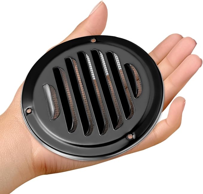 QWORK 4" Black Soffit Vent Cover - Image 3