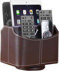 YAPISHI Leather Remote Control Holder, 360 Degree Spinning Desk TV Remote by YAPISHI