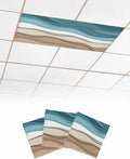 3 Pack Turquoise Ombre Fluorescent Light Covers Teal Turquoise Brown Gradient by Unknown