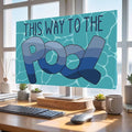 Blue Water Ripples Indoor TV Cover, Elastic TV Screen Protector Gradient This by Unknown