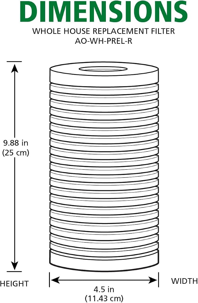 AO Smith 4.5"x10" 25 Micron Sediment Water Filter Replacement Cartridge - Image 6