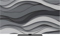Black Grey White Abstract Waves Indoor TV Cover, Elastic TV Screen Protector by Unknown