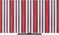 Modern Minimalist Stripe Line on White Indoor TV Cover, Elastic TV Screen by Unknown