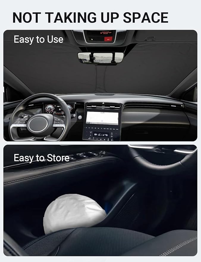 Proadsy Windshield Sun Shade Custom Fit Hyundai Santa Cruz 2022-2025 2026 - Image 8