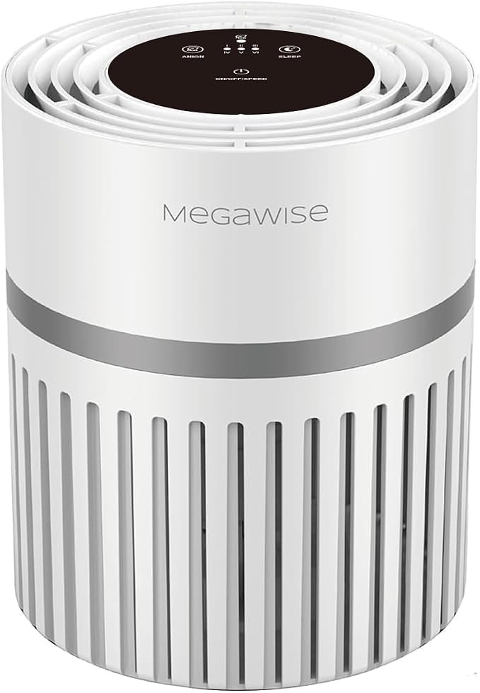 MEGAWISE Air Purifier for Large Rooms Up to 1076 ft², H13 True HEPA Filter by MEGAWISE