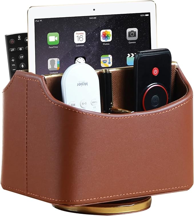 Remote Control Holder, Swivel Desk Organizer and Accessories Decorations by YAPISHI