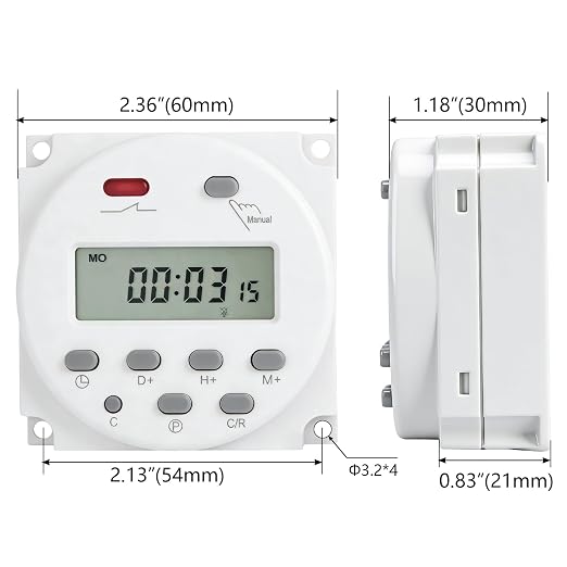 Timer Switch, DC/AC 12V 16Amp, Digital LCD Power Programmable Timer Time Relay - Image 5