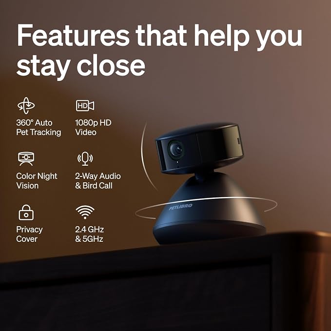 PETLIBRO Dog Camera with Phone App, 360° Auto Tracking Pet Camera Indoor with - Image 5