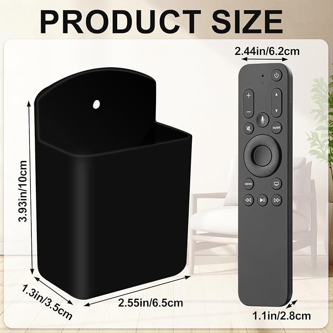2 PCS Self Adhesive Remote Holder Wall Mount Control Holders Small Wall Mounted - Image 2