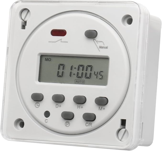 Baomain Time Switch Relay with 4 x Terminal Cable & Waterproof Cover, Digital - Image 6
