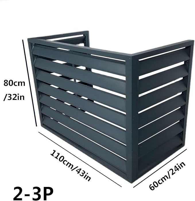 Multifunctional Aluminum Shutter Privacy Fence, Mini Split Cover - Image 2