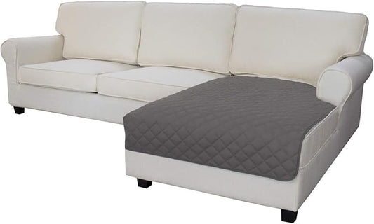 Easy-Going Sectional Couch Covers for Dogs L Shape Sofa Cover Reversible Sofa Slipcover Chaise Lounge Cover Furniture Protector Cover for Pets Dog Cat (42 x 68 inches, Gray/Gray)