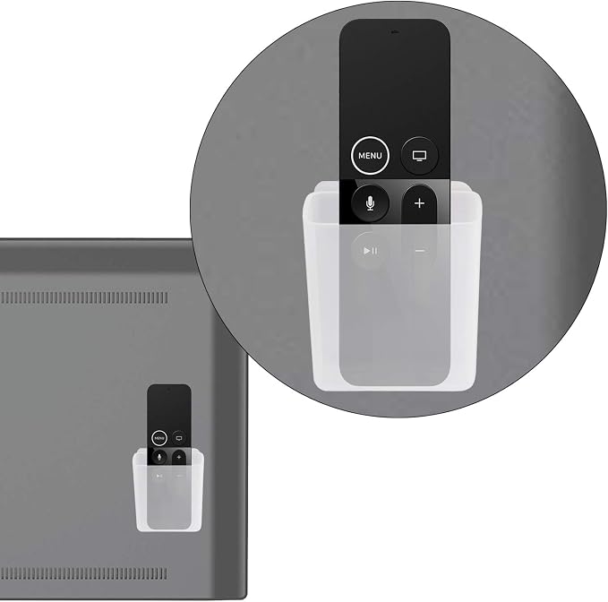 PINOWU Universal Remote Control Holder 7x6x3cm, Wall Mount Media Organizer - Image 4