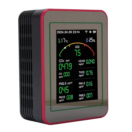 Eujgoov ZN MT29 15 in 1 WiFi Air Quality Monitor, CO2 TVOC HCHO PM2.5 PM10 by Eujgoov