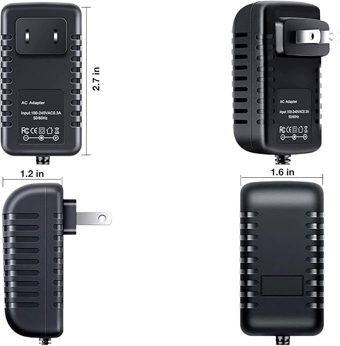 12V AC/DC Adapter Compatible - Image 2