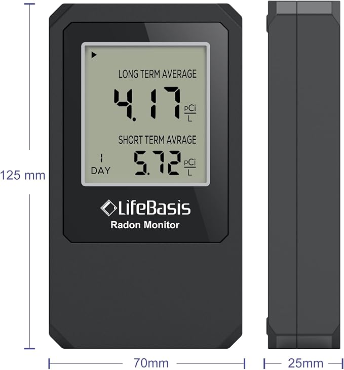 LifeBasis Radon Detector, Portable Radon Tester - Image 6