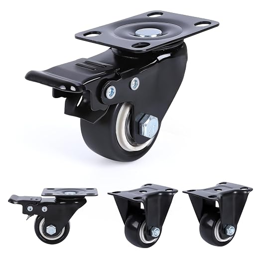 1.5 Inch Locking Casters Set of 4 by Unknown