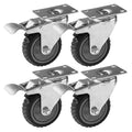 FactorDuty 4 Pack 4" Heavy Duty All Terrain Caster Wheel 360 Degree Dual by FactorDuty