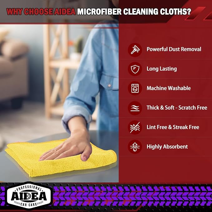 AIDEA Microfiber Cleaning Cloth, Microfiber Towels - Image 3