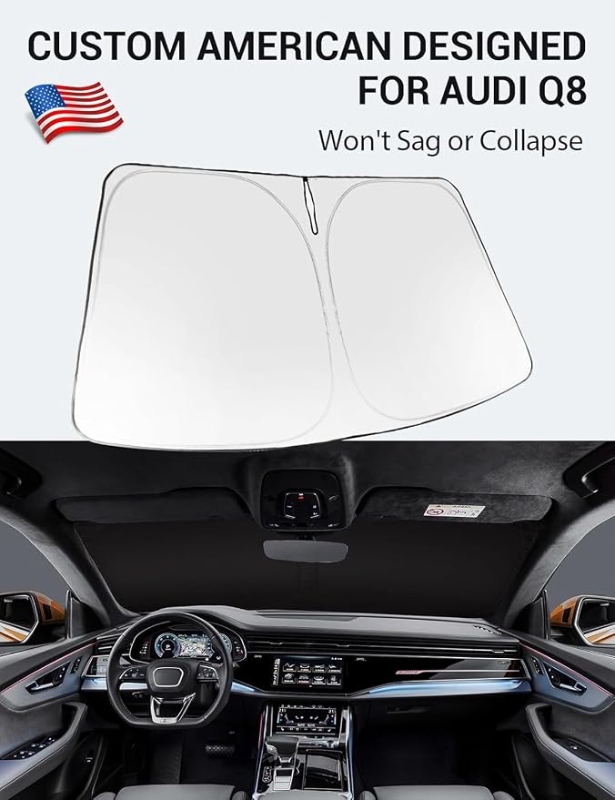 Proadsy 2026 Upgrade Windshield Sun Shade Custom Fit 2019-2025 2026 Audi Q8 - Image 2