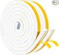 Yotache White Foam Insulation Tape 1/2" x1/2", Rubber Weather Stripping Seal by yotache