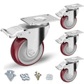 4" Heavy Duty Plate Casters by CLOATFET