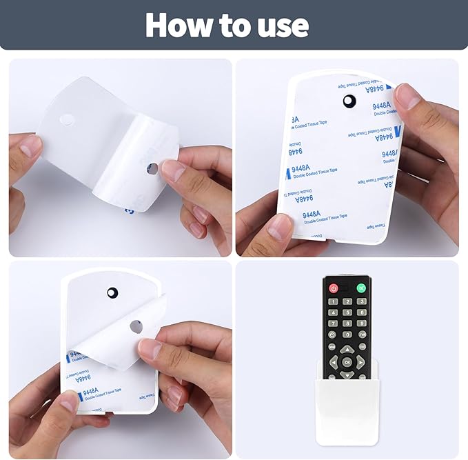 2 PCS Remote Control Holders Wall Mount, Self Adhesive TV Air Conditioner - Image 4