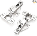 Probrico Soft Opening Kitchen Cabinet Hinges 2 Pairs, Brushed Satin Nickel Face by Probrico