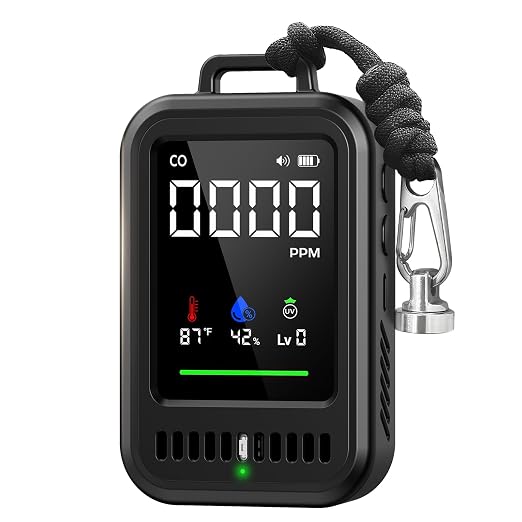 4-in-1 Portable Air Monitor, Temperature & Humidity & UV & Air Quality Meters by Unknown