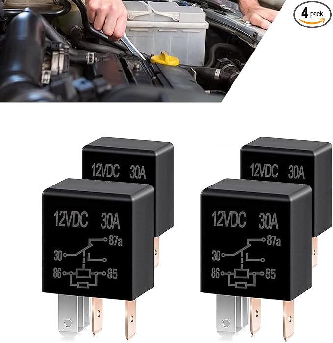 2 PCS 5 Pin Relay, DC 12 V 30 A Multi-Purpose Oil Pump Air Conditioning Fan by Unknown