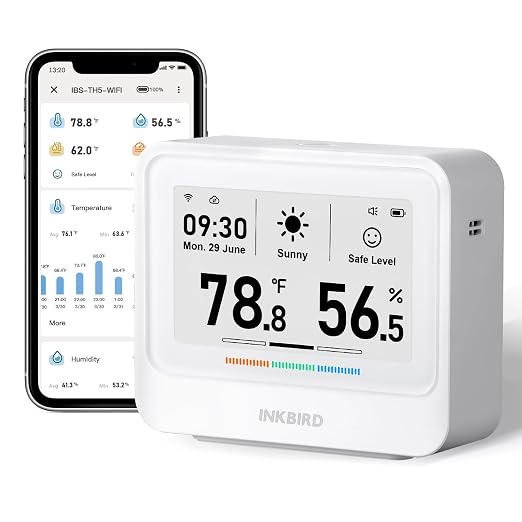 INKBIRD WiFi Thermometer Hygrometer, Temperature and Humidity Sensor by Inkbird