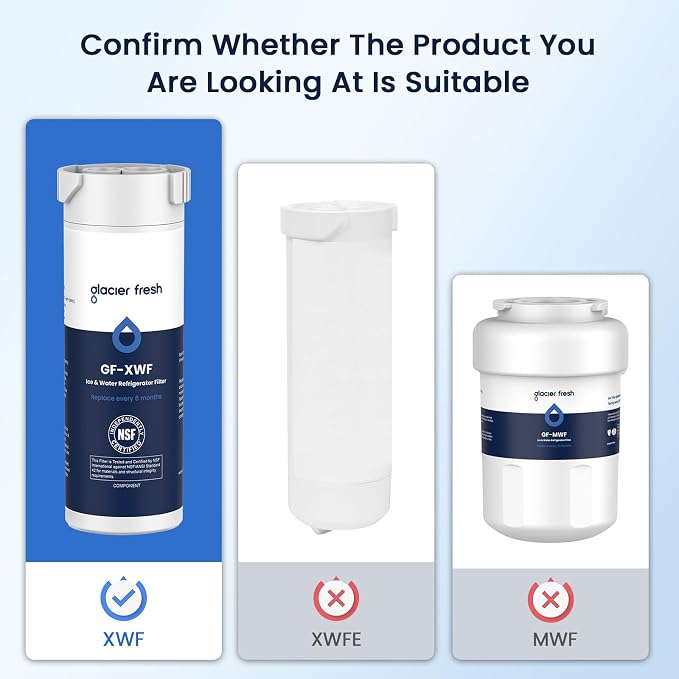 GLACIER FRESH XWF Replacement for GE XWF Refrigerator Water Filter Pack of 4 - Image 2