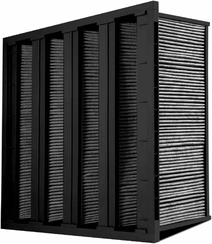 V-Bank Carbon Air Filter 12x24x12 MERV 14 – Activated Carbon Pleated HVAC by AccuraFil