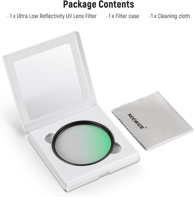 NEEWER 55mm Ultra Low Reflectivity UV Lens Filter, UV Protection Filter - Image 8